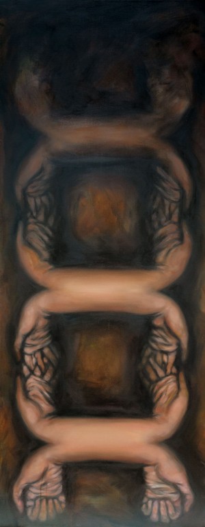 A. Kulin Ladder', 2018, oil on canvas, 90x190