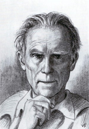 Self-portrait, 1970s, lithography on paper, 11,6х7,9