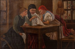 I. Silvai Embroideresses', oil on canvas
