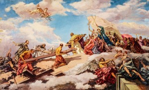 The Exaltation of The Holy Cross (sketch of plafond painting), 1939, oil on canvas, 79х110