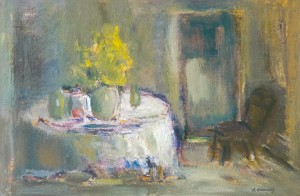 The Yellow Flowers In The Interior, 2003, oil on canvas, 40x60