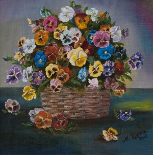 M. Tsuha Diptych 'Flowers' 