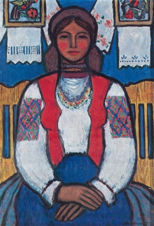 Girl In A Red Jacket, 1969 oil on canvas, 84х64 