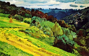Under Beskydy Mountains, 1979, tempera on canvas
