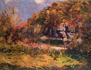 Vorochivski Rocks, 1940, oil on canvas, 108.5x140