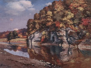 Vorochivski Rocks, 1956, oil on canvas, 832х107,5
