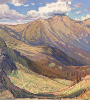 Hoverla Mountain, 1999, oil on canvas, 88x100