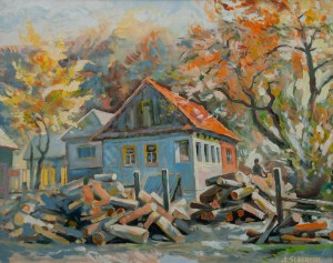 A. Sekeresh Firewood For The Winter', 2017, oil on canvas, 65x80