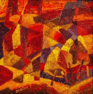 V. Bobita ’Heat’, 2015, oil on canvas, mixed technique, 60x60