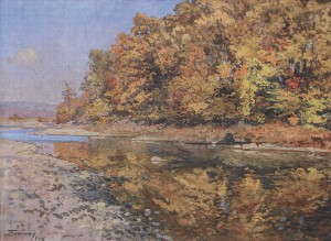 In The Autumn. Radvanskyi Forest, 1956, oil on canvas, 73x98