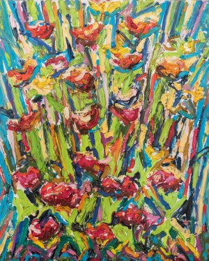 I. Vynarchuk Flowers', acrylic on canvas, 50x40