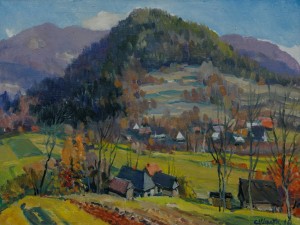 S. Sholtes Mountain Village', 2018, oil on canvas, 65,5х86
