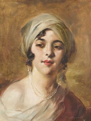Girl With Pearls, oil on canvas, 50,5х38