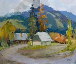 V. Dub 'Uzhok Pass', 2017, oil on canvas, 60x70