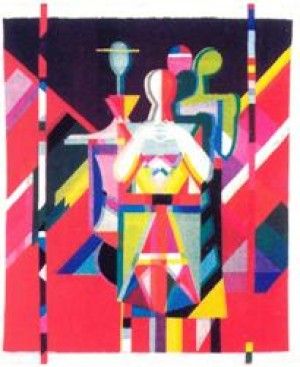 Сучасний театр, триптих, 1989, гобелен, руч.ткац.шерсть (2)
