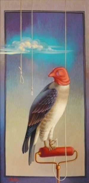 The Prince's Falcon, 2006, acrylic on canvas, 90х45