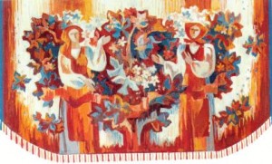 Peace, 1985, tapestry, hand weaving, wool, 250x440