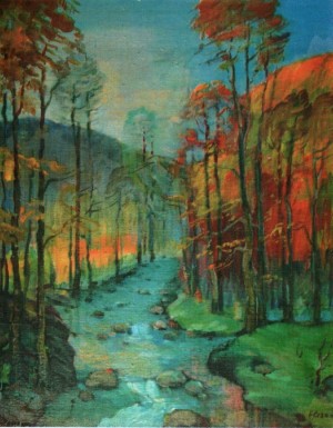 Autumn In Mukachevo Region, 2001, oil on canvas, 80x71