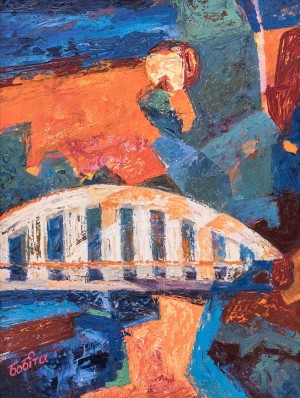 Bridge, 2014, oil on canvas, mixed technique, 80x60