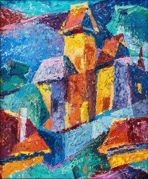 V. Bobita ’Fortress’, 2015, oil on canvas, mixed technique, 60x50