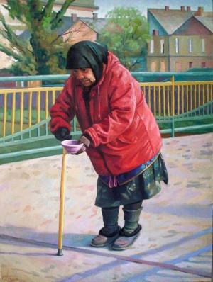 A Beggar, 2010, oil on canvas, 80x60