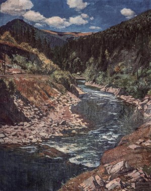 Mountain River, 1929, oil on canvas, 100.5x80.5