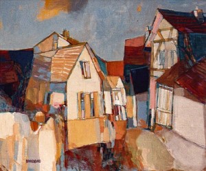 October. Auerbach Suburb, 2001, oil on canvas, 50x60