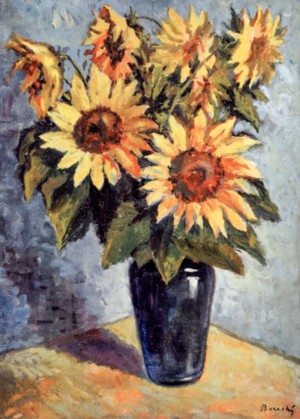 Still Life with Sunflowers, 1970, oil on cardboard, 60x44