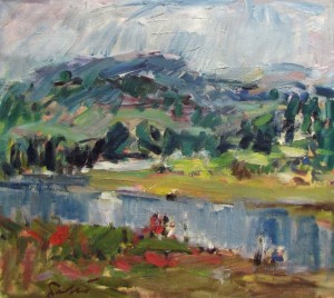 Near The Ondava River, oil on canvas, 48x52