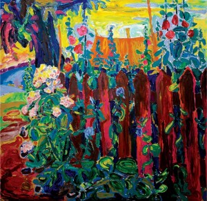 ’Fence’, 2009, oil on canvas, 143x150 