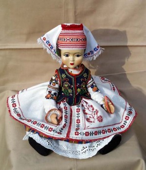 A Doll, 2010, ceramics, textiles, mouline thread, satin-stitch, beads 