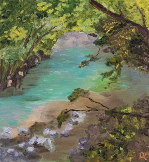 'The Blue Lagoon Of Transcarpathia', 2017, oil on canvas 