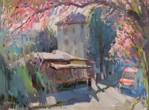Cherry Blossoms, 2016, oil on canvas