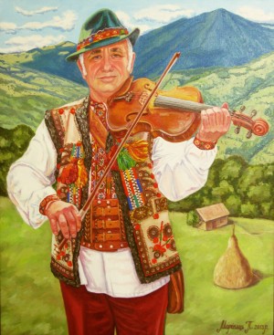 Violinist from Rakhiv oil on canvas 60x80 2013