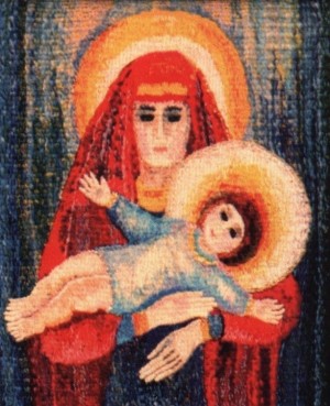 Діва Марія, 1997, ручне ткацтво, льон, вовна 