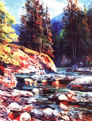 Гірська річка, 1979, п.о., 80х60