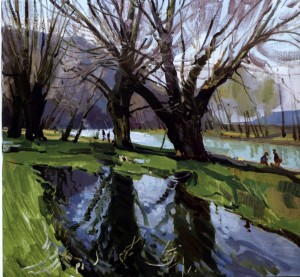 Spring Motif Near the Nevytske village, 2008, oil on canvas, 65x70