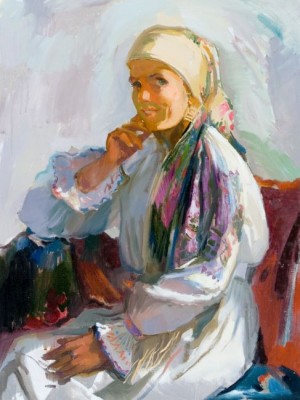 Verkhovynas Woman, 2007, oil on canvas, 60x80