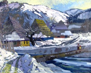 Winter Village, oil on canvas, 62x82
