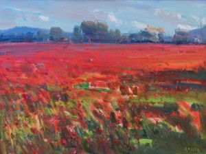 Poppies Enchantment, 2017, oil on canvas