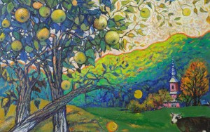 O. Kondratiuk Carpathian Apple Trees', 2011, oil on canvas