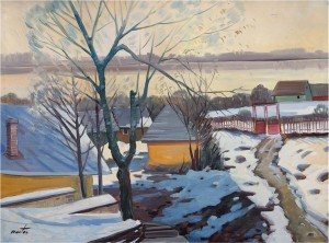 Winter Scenery, oil on canvas, 67x88