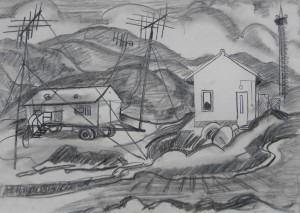  In Urenhoi, 1984, charcoal on paper, 43x61