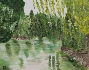 'Willows Over The Lake', 2017, oil on canvas 