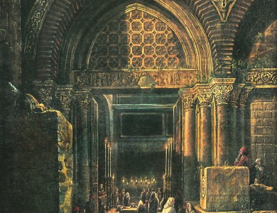 Невідомий художник. Вхід до храму Гробу Господнього у Єрусалимі, п.о. 79х62,3.jpg