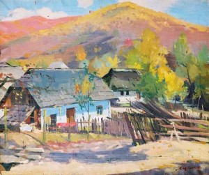 Verkhovynas Huts, 1961, oil on canvas, 59x81,5