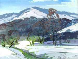 Winter Landscape, oil on canvas, 60x80