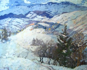 Winter Landscape, oil on canvas, 70x86