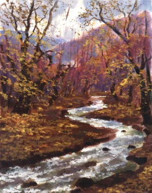 Autumn Stream, 1972, 60x50