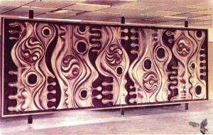 Composition, wood, carving, 1986, 110x60